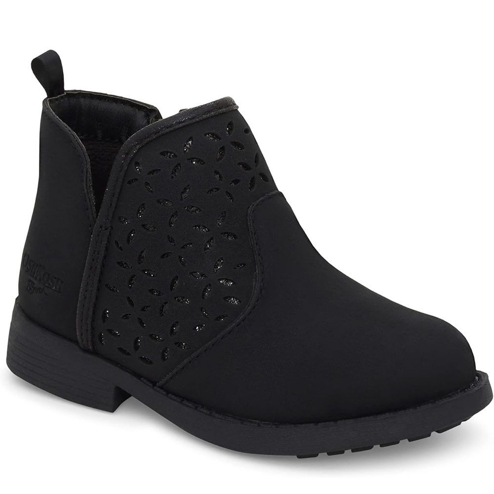 Black Ankle Boots with Cutout Design